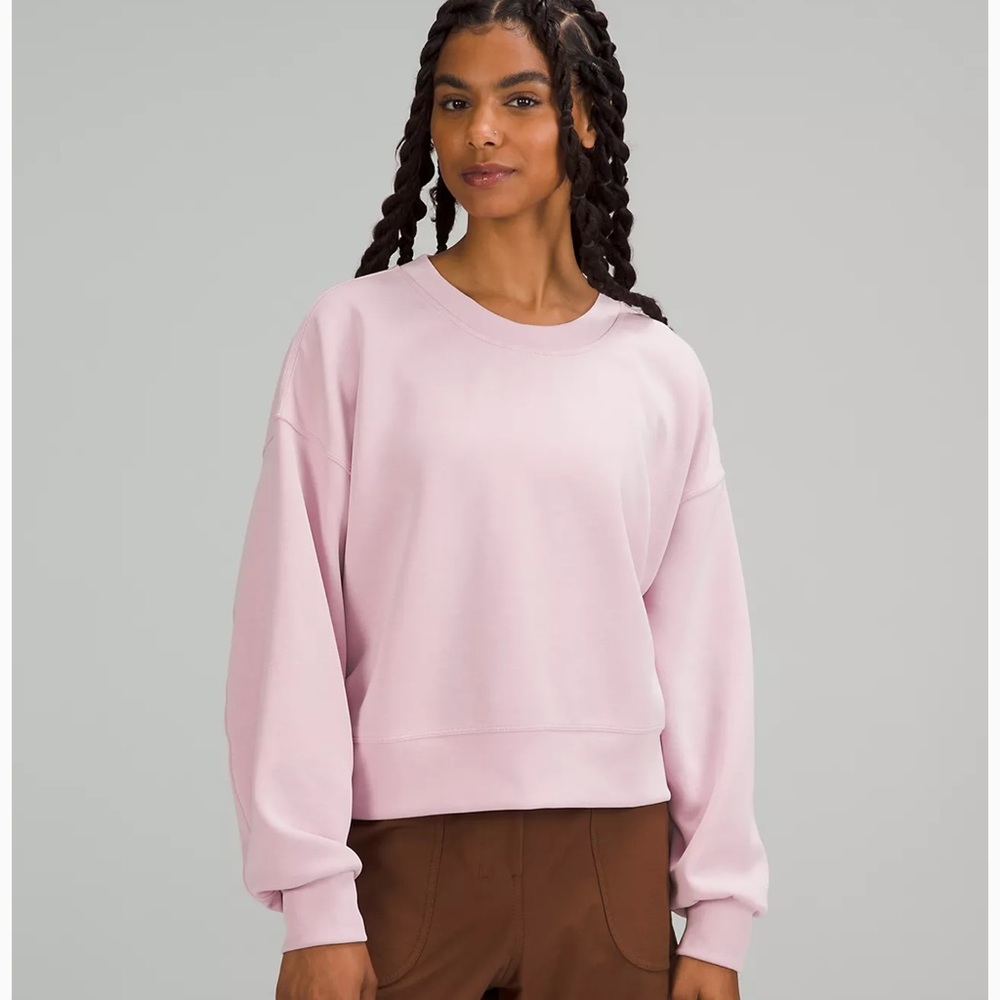 NWT Lululemon Perfectly Oversized Softstreme Crew Pink Peony 🌸 sz 8